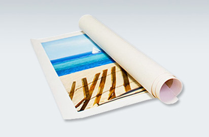 Photos printed on a canvas roll