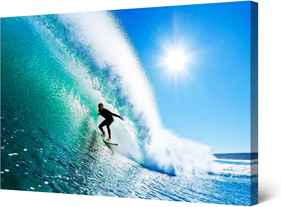 surfing canvas prints