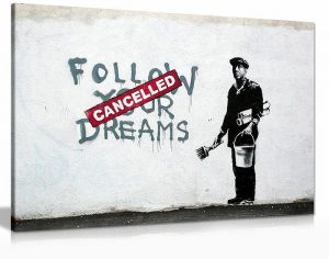 Banksy-Follow-Your-Dreams-Graffiti-Canvas-Art