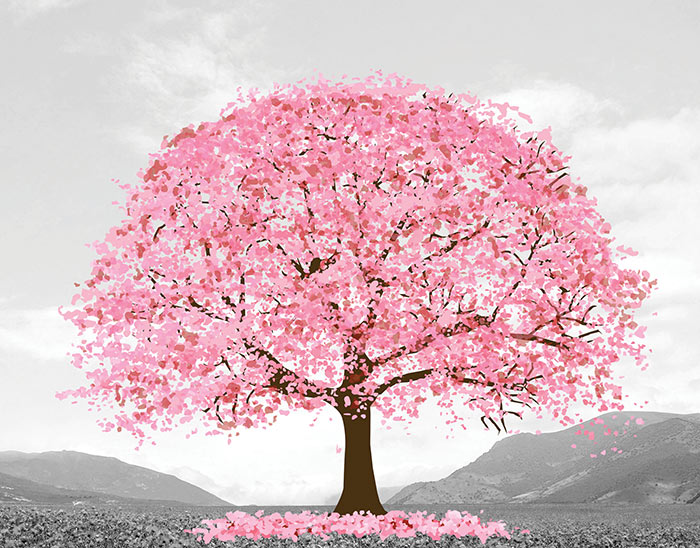 floral tree canvas art