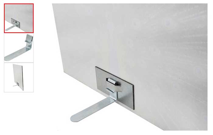 aluminium panel hanging kit for flat surfaces