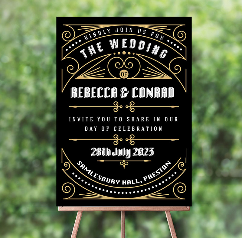 Gatsby Wedding Welcome Sign