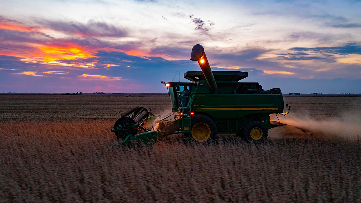 sunset-canvas-print-of-tractor