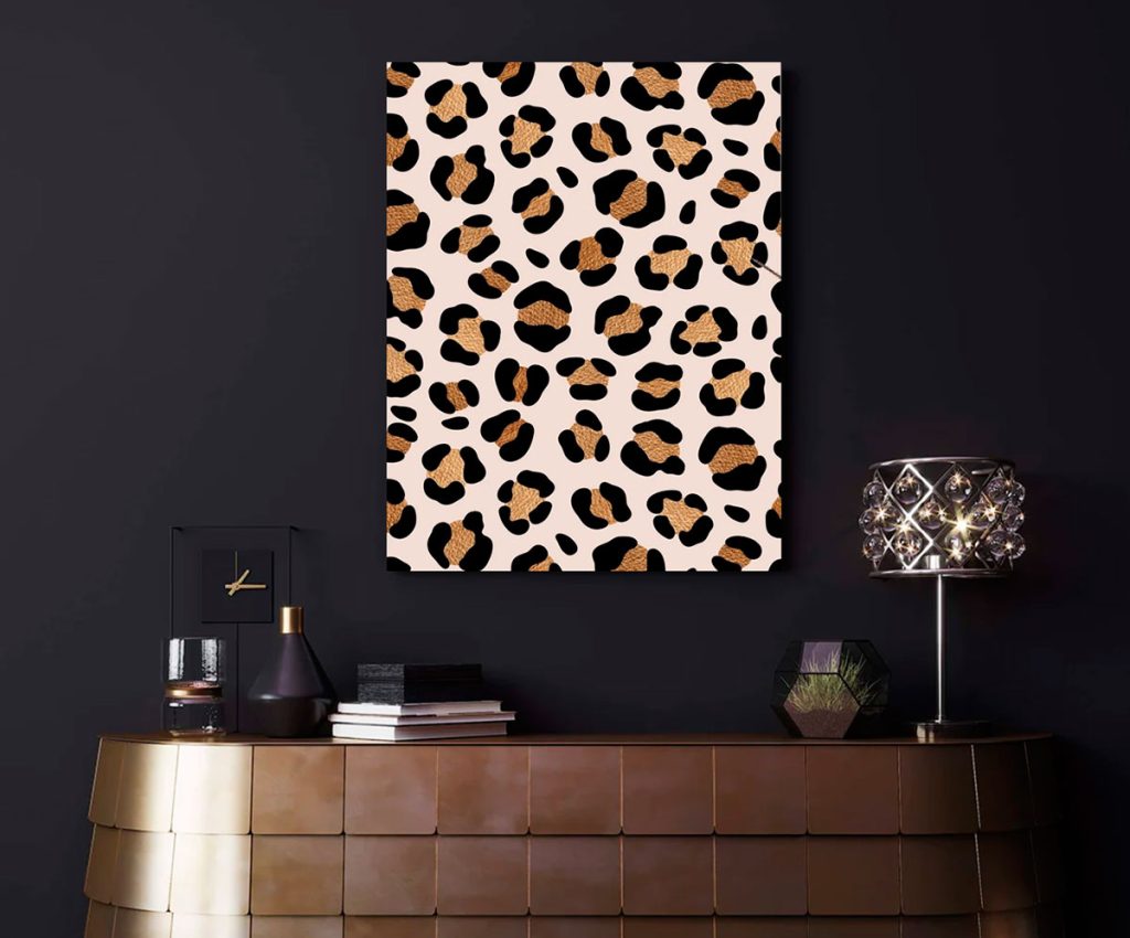 Leopard canvas prints are taking over the interior design world in a ...