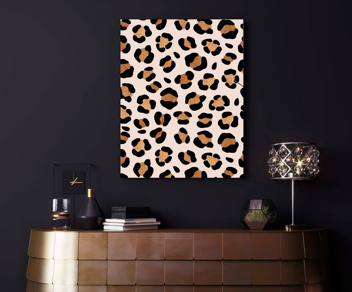 leopard print canvas art
