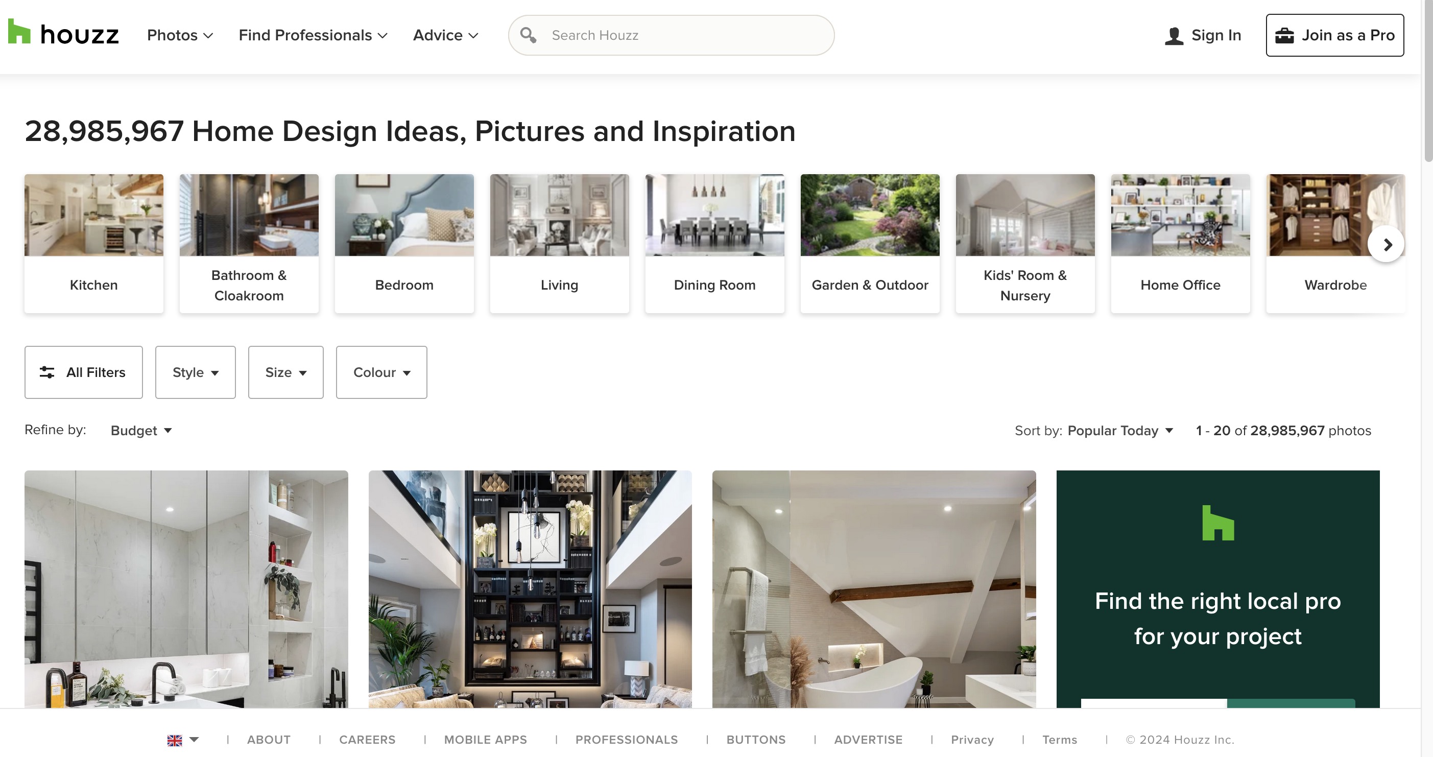 Houzz inspiration for canvas prints