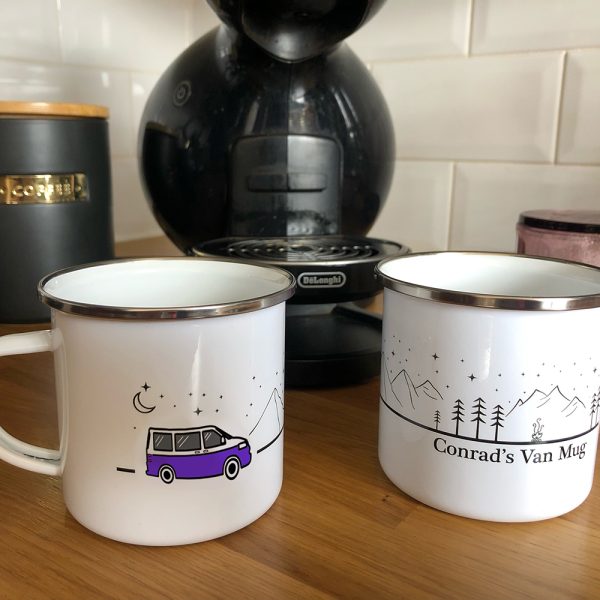 2 TONE VW ENAMEL CAMPING MUG