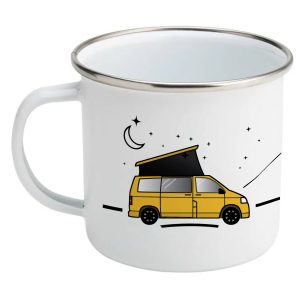 VW T5 Pop Top enamel mug