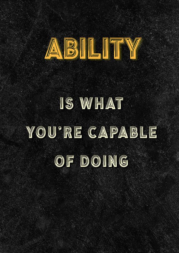 ability motivational canvas art