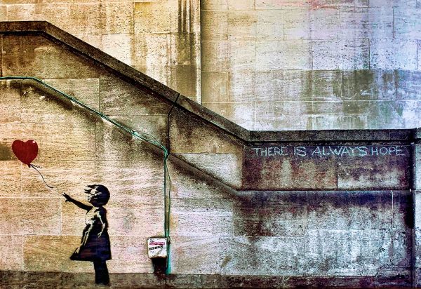 Banksy there is always hope canvas