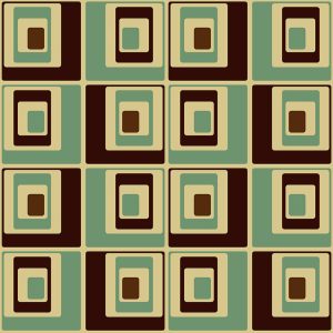 Geometric canvas art retro squares