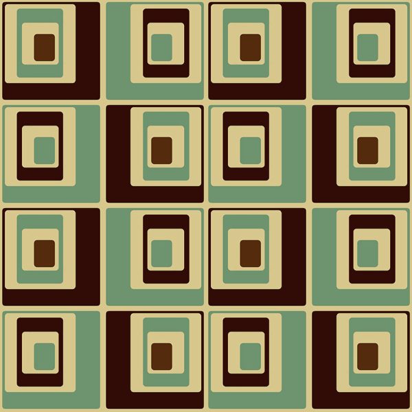 Geometric canvas art retro squares