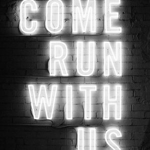 come run with us motivational canvas art