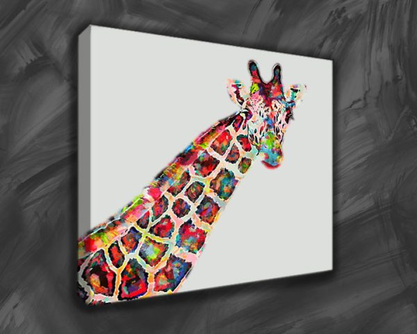 Giraffe canvas wall art on canvas