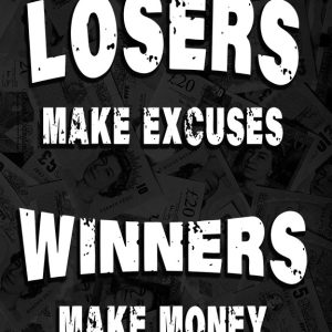 winners and losers motivational canvas art