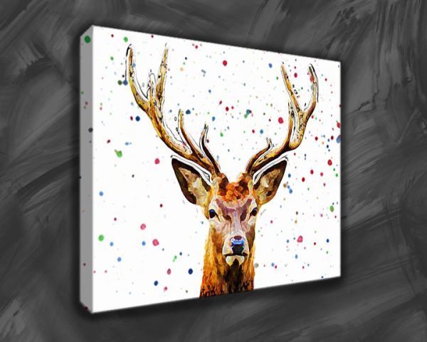 head of stag canvas artwork