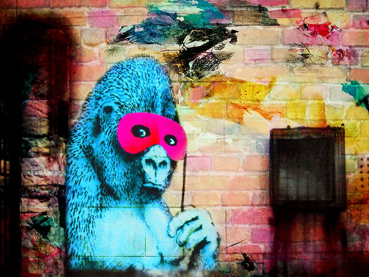 限定特殊マット額装品/バンクシー Gorilla in a Pink Mask 限定特殊マット額装品/バンクシー Gorilla in a Pink Mask