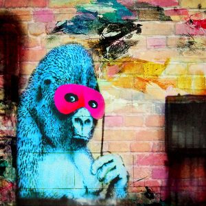 Gorilla in a Pink Mask