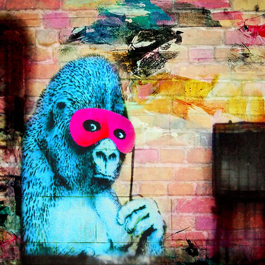 限定特殊マット額装品/バンクシー Gorilla in a Pink Mask 限定特殊マット額装品/バンクシー Gorilla in a Pink Mask