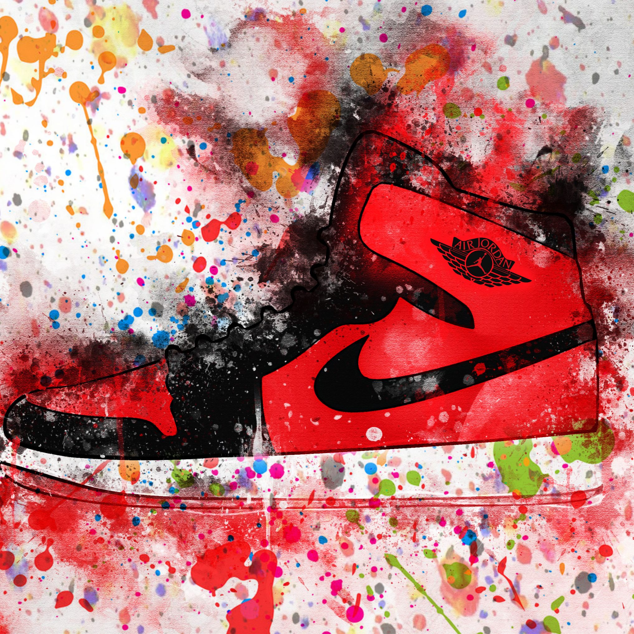 canvas jordan 1 painting