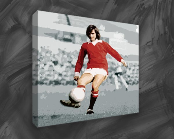 George Best on canvas art