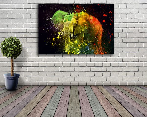 elephant canvas art roomset