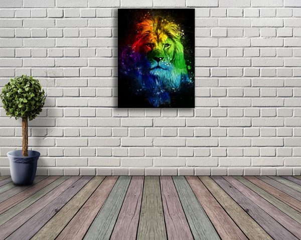 lion canvas art roomset