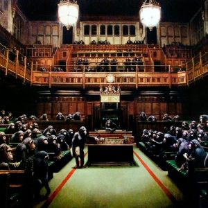 banksy monkey parliament