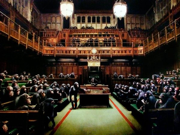 banksy monkey parliament