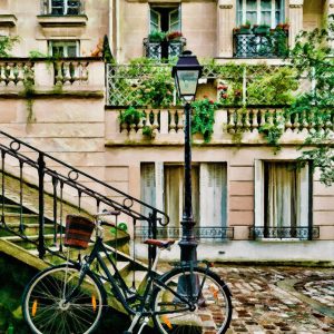 paris cycle canvas art