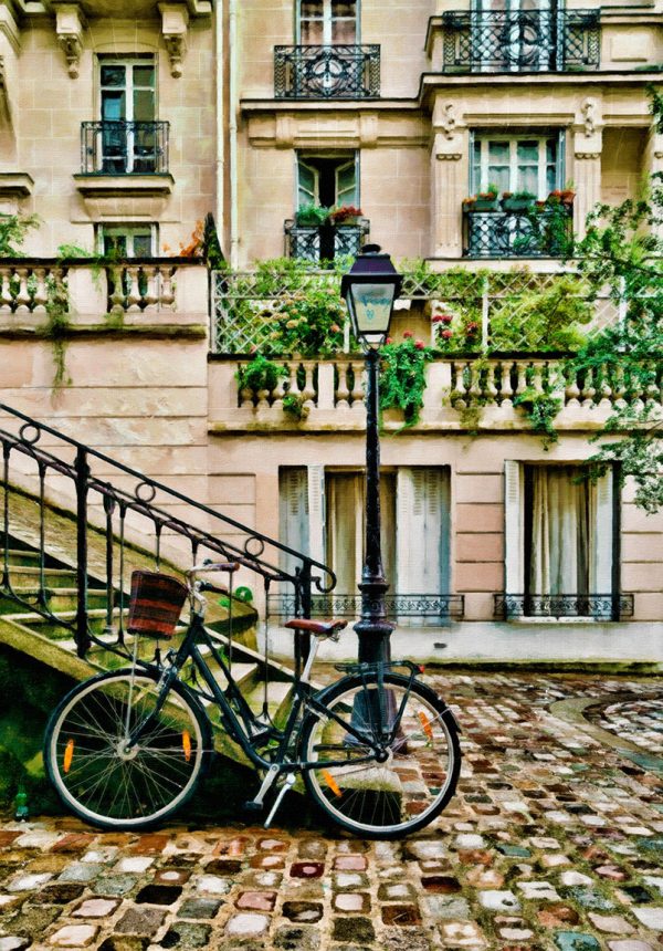 paris cycle canvas art