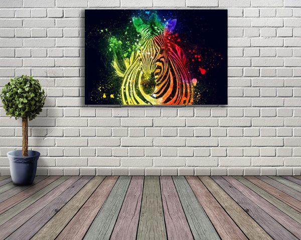 Zebra canvas art roomset