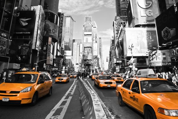 NYC Times Square Yellow Cab Canvas