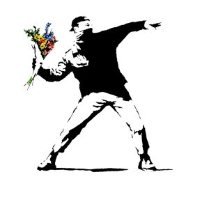 Banksy Flower Thrower