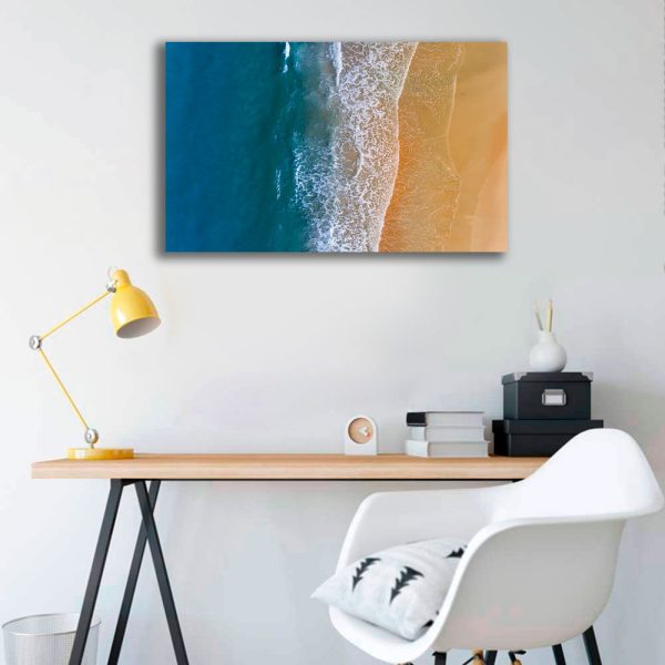 ocean waves canvas art roomset