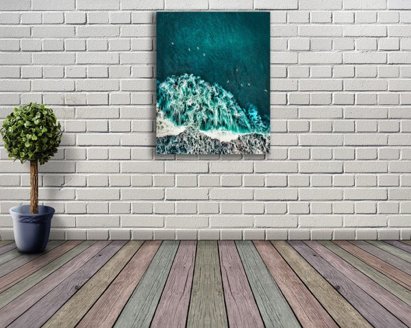Surfing Waves Canvas Art roomset