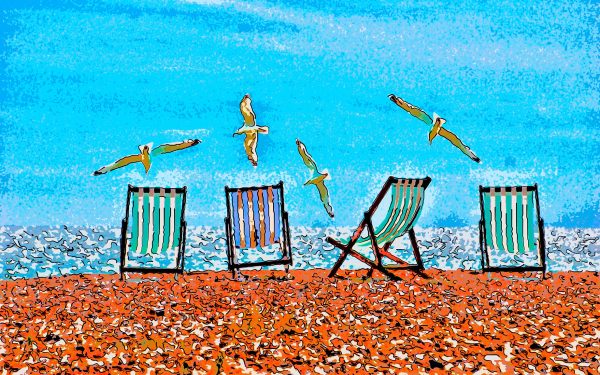 Beach Seagulls Artwork