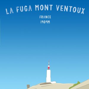 Mont Ventoux Cycling print on canvas