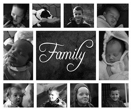 Family photo montage canvas prints