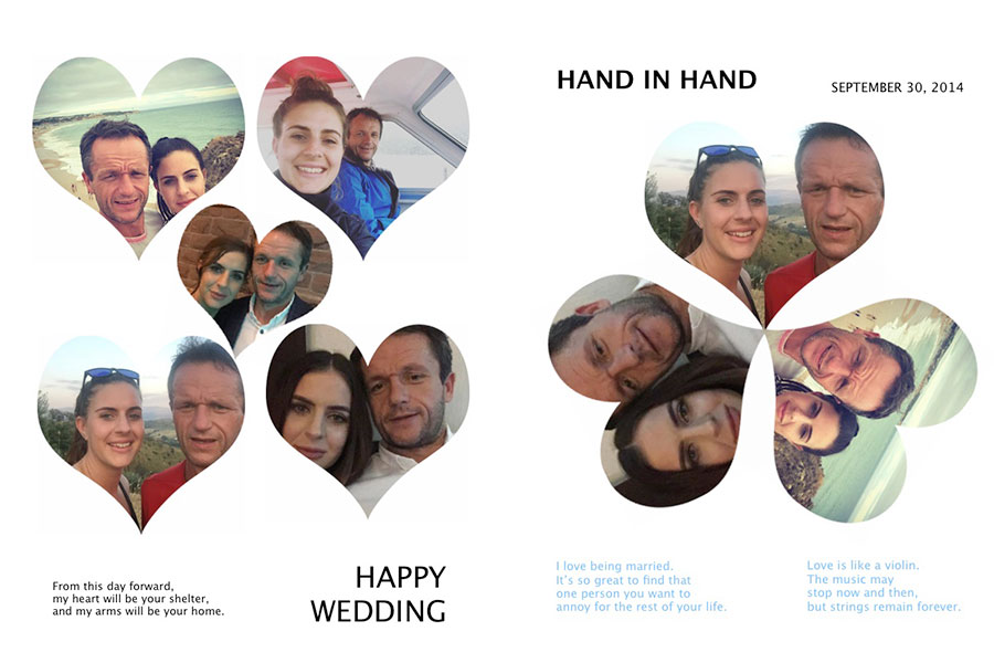 wedding photo collage