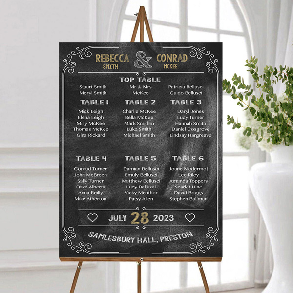 Chalkboard Wedding Set Order Wedding Signs, Wedding Stationary